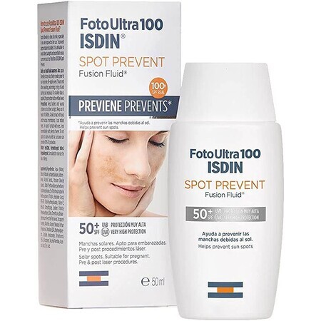 Isdin Spot Prevent Fusion Sonnenschutzfluid für das Gesicht mit SPF 50+ , 50 ml