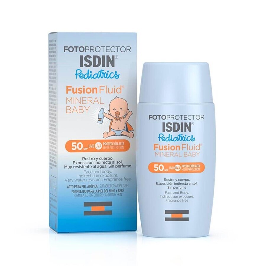 Isdin Fusion Mineral Sun Protection Fluid for Children with SPF 50, 50 ml