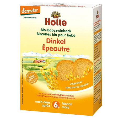 Holle Spelt Biscuits Bio, céréales complètes, après 6 mois, 200 g