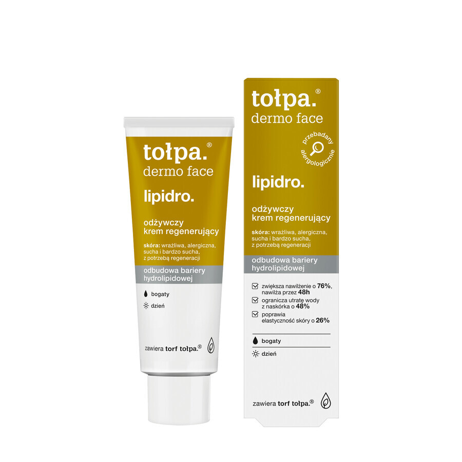 Tolpa Dermo Face Lipidro, voedende regenererende dagcrème, 40 ml