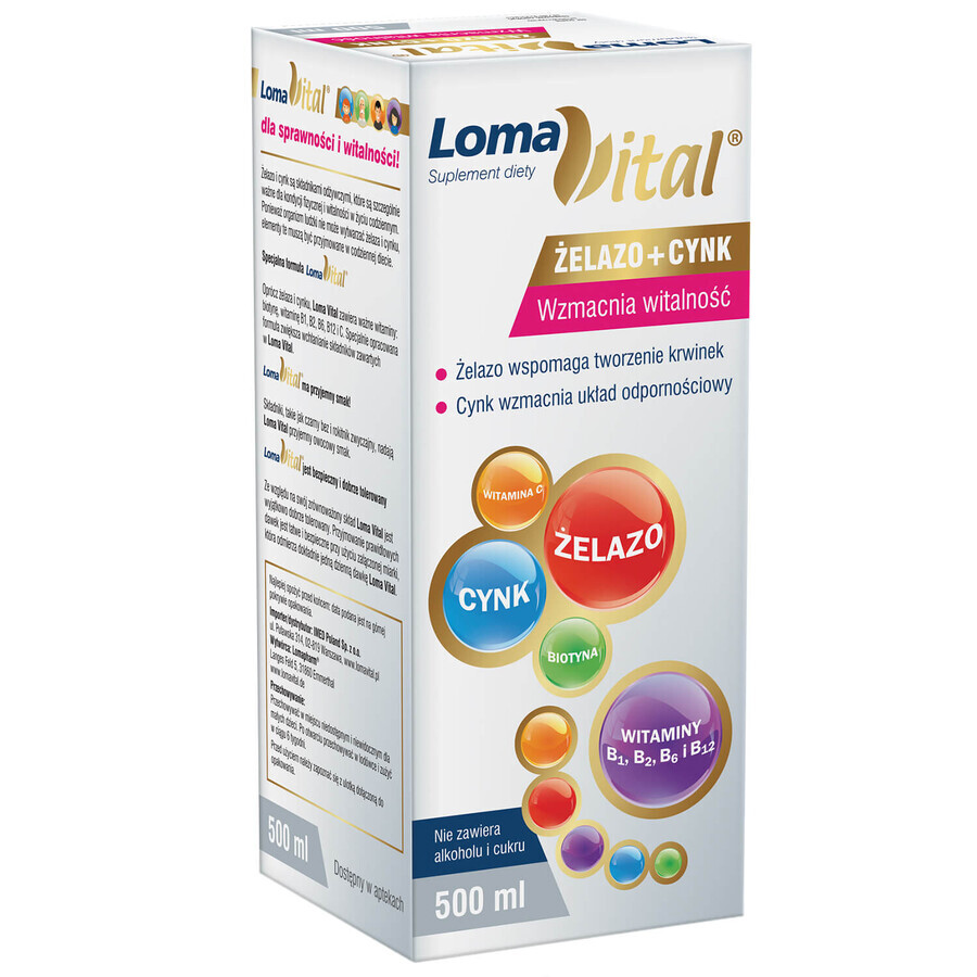 Loma Vital IJzer + Zink, vloeibaar, 500 ml