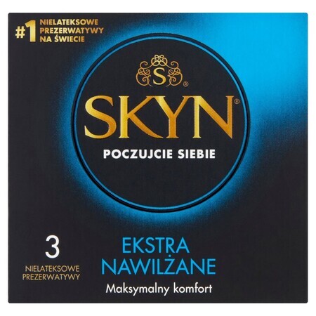 Unimil Skyn Extra Moist, preservativi non in lattice, 3 pezzi