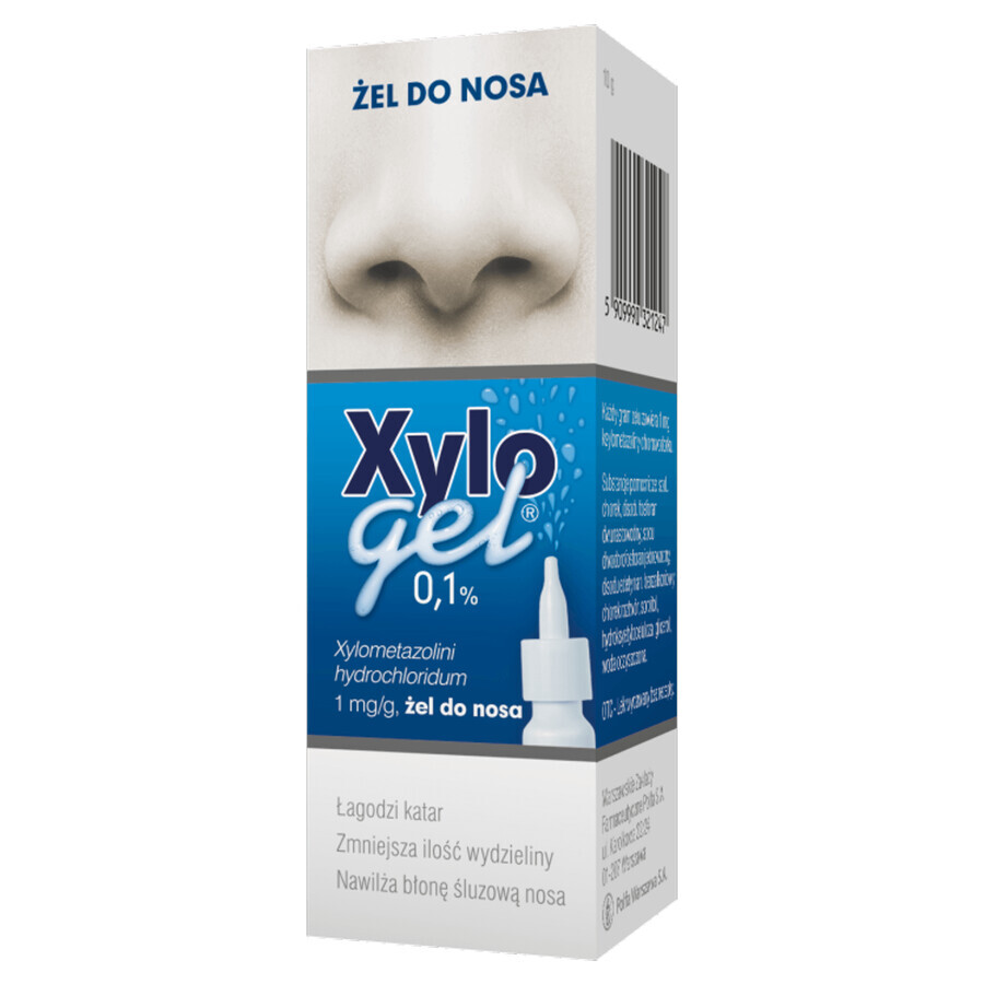 Xylogel 0.1% 1mg/g, nasal gel, 10 g