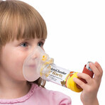 AeroChamber Plus Flow-Vu, Inhalationskammer mit Maske für Kinder, 1-5 Jahre, Medium, 1 Stück