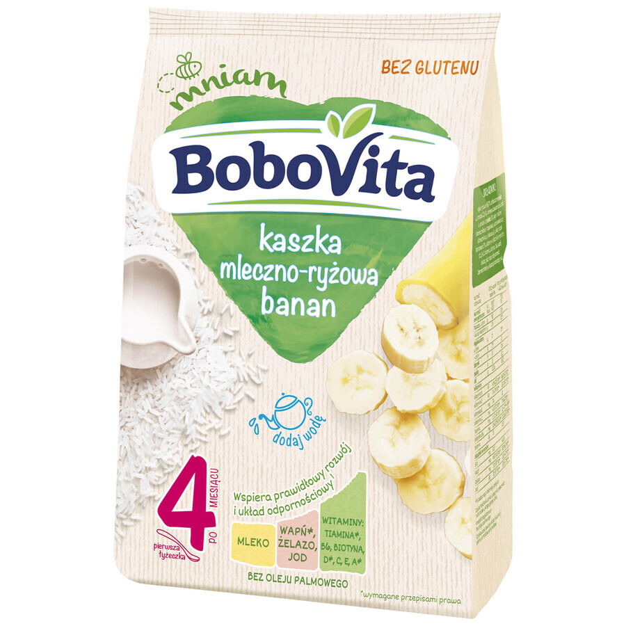 BoboVita Rice porridge with milk, bananas, gluten-free, after 6 months, 230 g