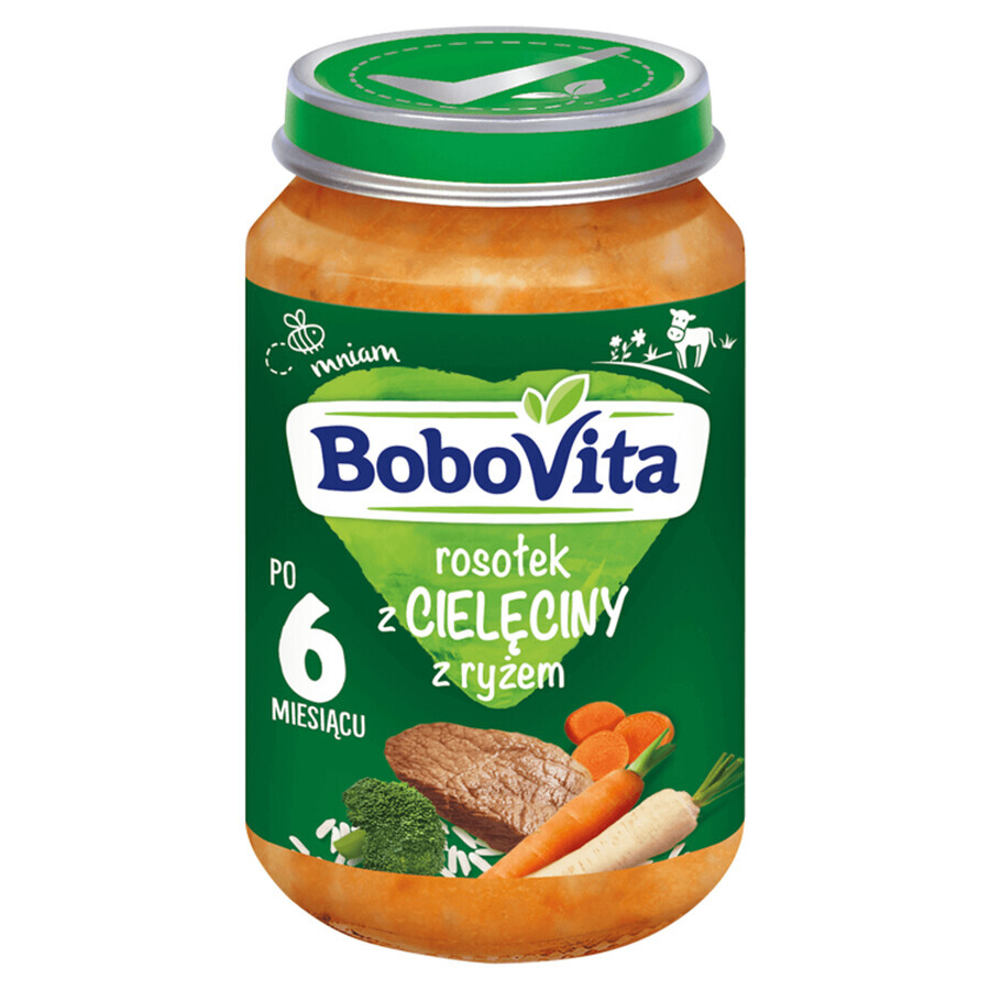 BoboVita Zupa delicate kalfsbouillon met rijst, na 6 maanden, 190 g