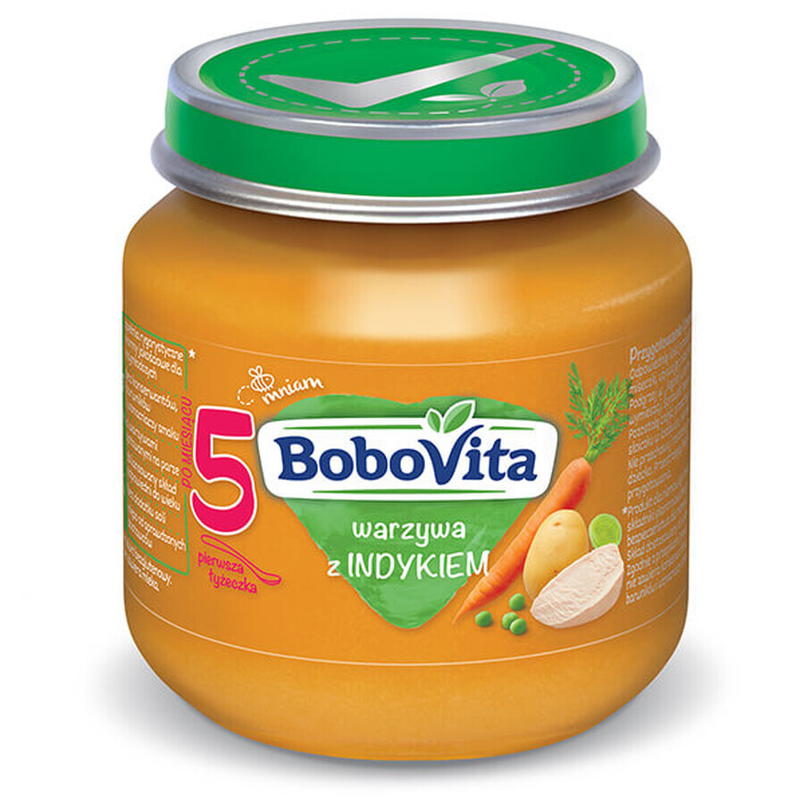 BoboVita Lunch, groenten met kalkoen, na 5 maanden, 125 g