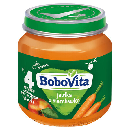 BoboVita Dessert, apples and carrots, after 4 months, 125 g