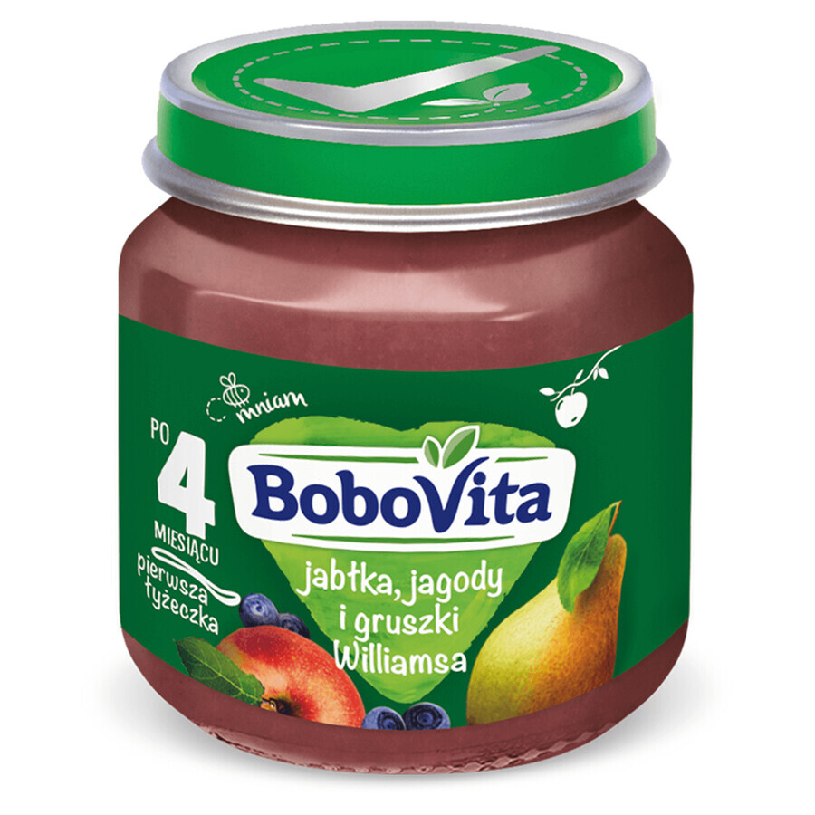 BoboVita Dessert, appel, bosbes en peer, na 4 maanden, 125 g