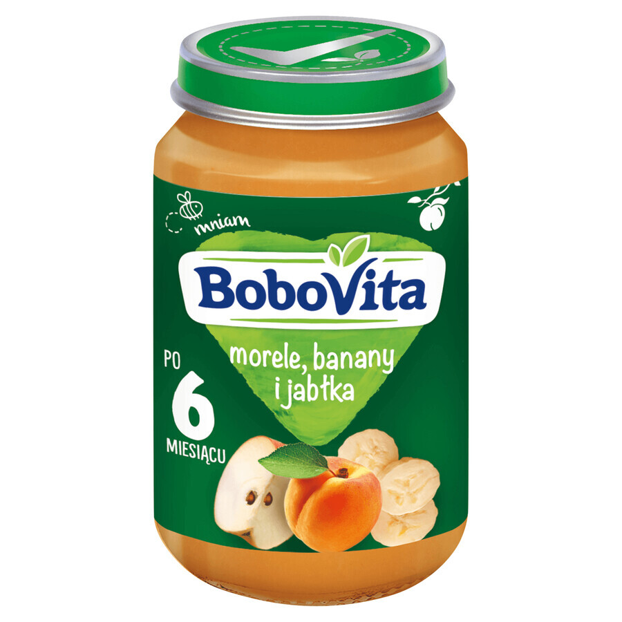 BoboVita Dessert, apricots, bananas and apples, after 6 months, 190 g