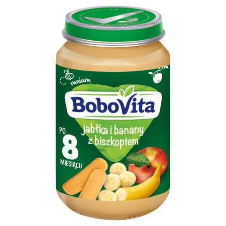 BoboVita Dessert, apples and bananas with biscuits, after 8 months, 190 g