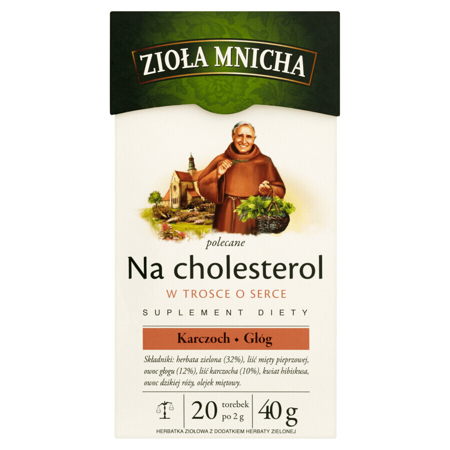 Herbapol Zioła Mnicha Na Cholesterol, kruidenthee fix, 2 g x 20 builtjes