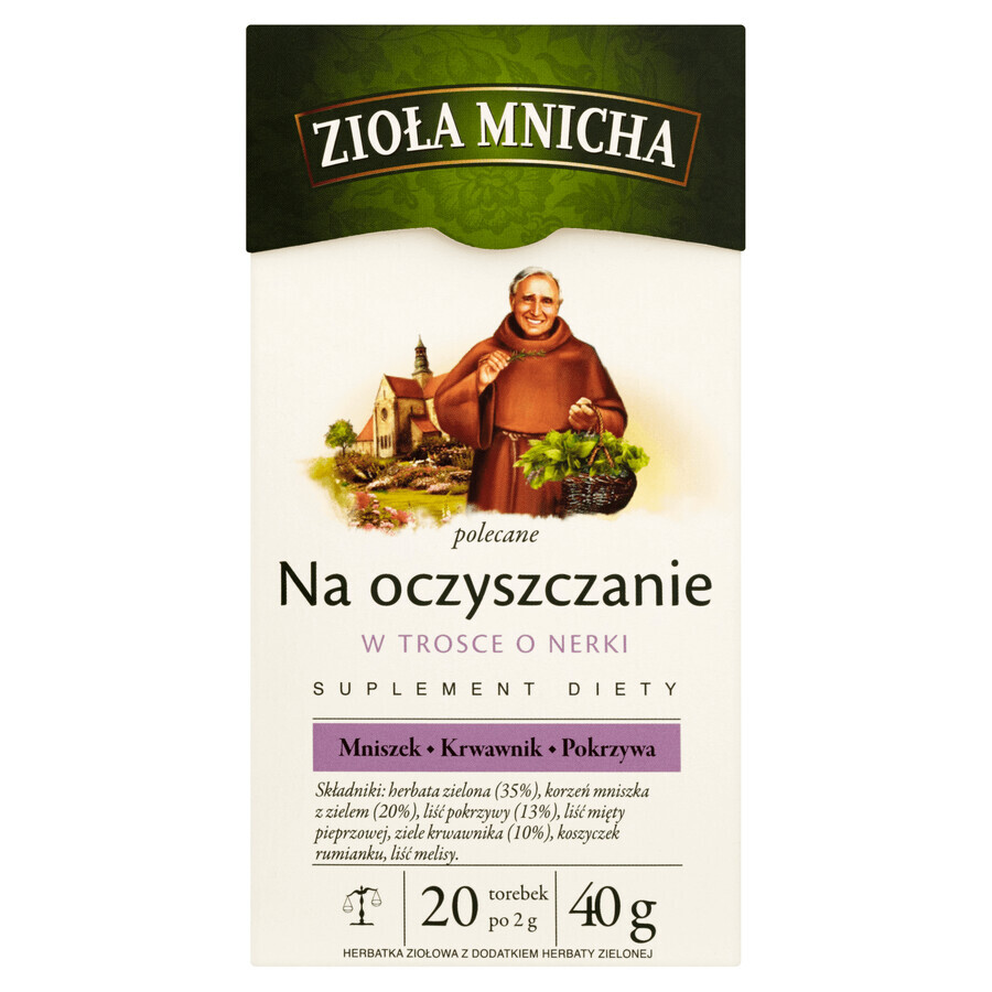 Herbapol Zioła Mnicha Na Oczyszczanie, tisane, 2 g x 20 sachets