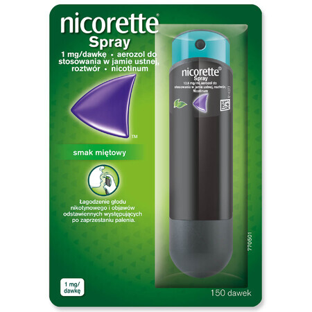 Nicorette Spray 1 mg/dose, oral spray, 150 doses