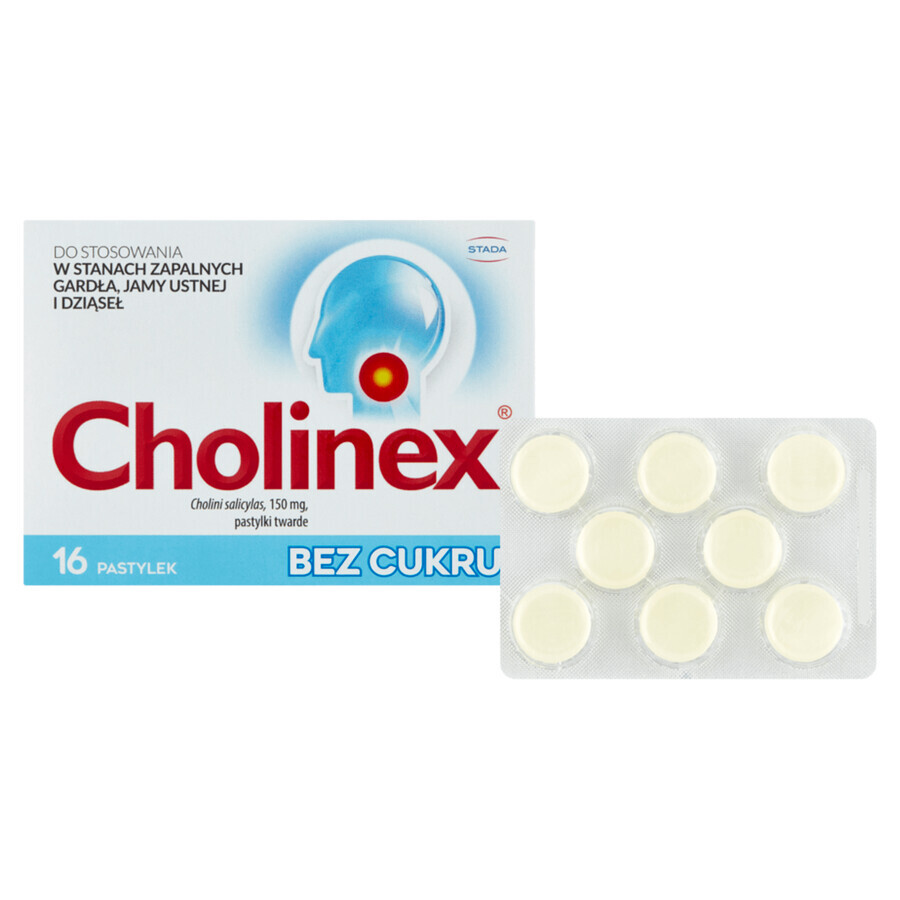 Cholinex 150 mg, suikervrij, 16 zuigtabletten