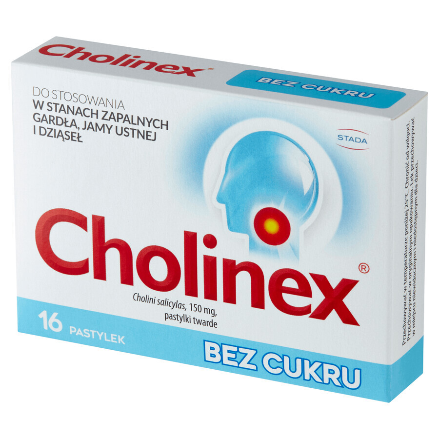 Cholinex 150 mg, suikervrij, 16 zuigtabletten