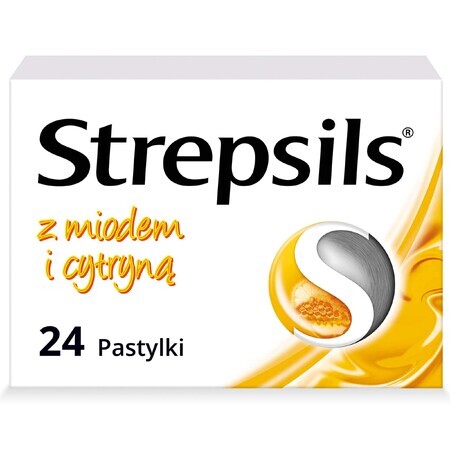 Strepsils con miel y limón 1,2 mg + 0,6 mg, 24 pastillas duras