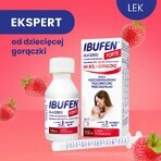 Ibufen voor baby's Forte aardbeiensmaak 200 mg/ 5 ml, orale suspensie vanaf 3 maanden, 40 ml