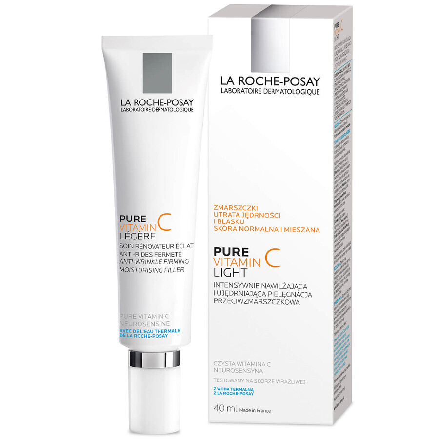 La Roche-Posay Pure Vitamin C, intensive feuchtigkeitsspendende und straffende Anti-Falten-Pflege, 40 ml