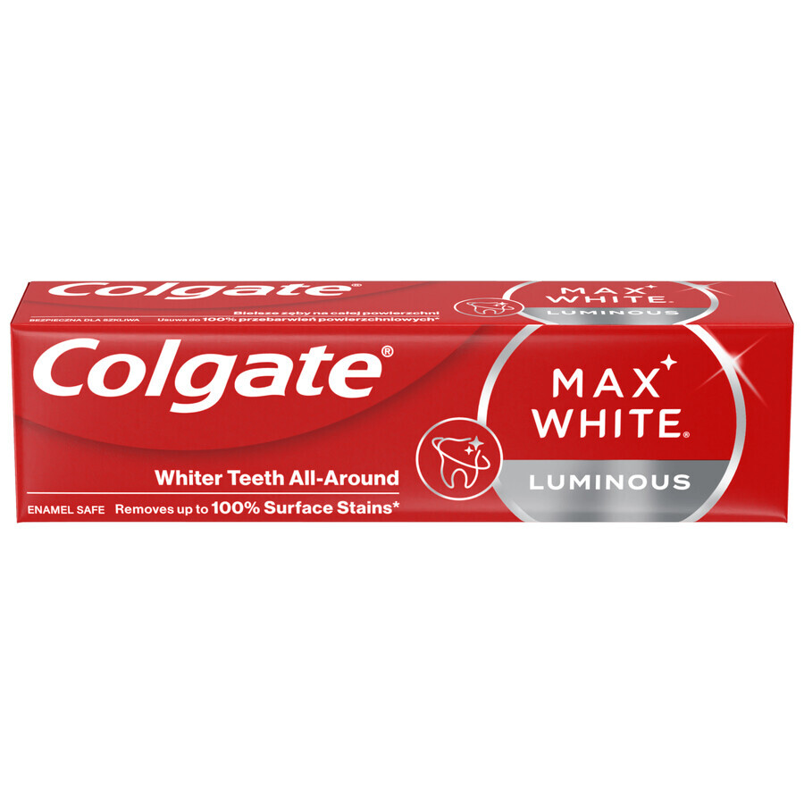 Colgate Max White Luminous, fluoride tandpasta, sparkling mint, 75 ml