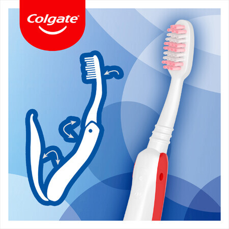 Colgate draagbare/reis tandenborstel, opvouwbaar, zacht, 1 stuk