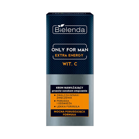 Bielenda Only For Men Extra Energy, crème hydratante contre les signes de fatigue, 50 ml