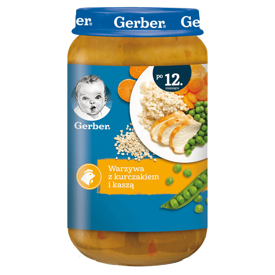 Gerber Junior Dinner, legume cu pui și griș, după 12 luni, 250 g