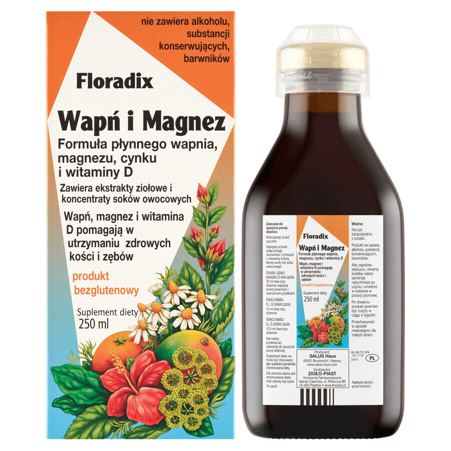 Floradix calcium en magnesium, 250 ml