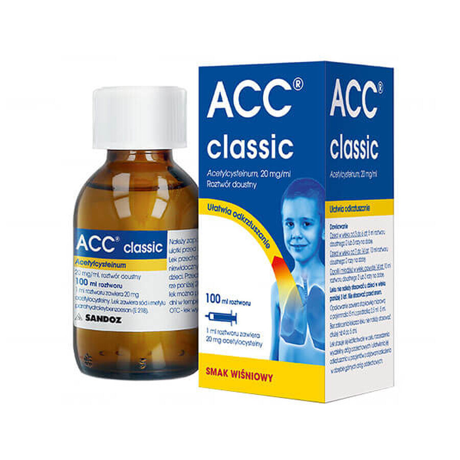 ACC Classic 20 mg/ml, soluzione orale, gusto ciliegia, 100 ml