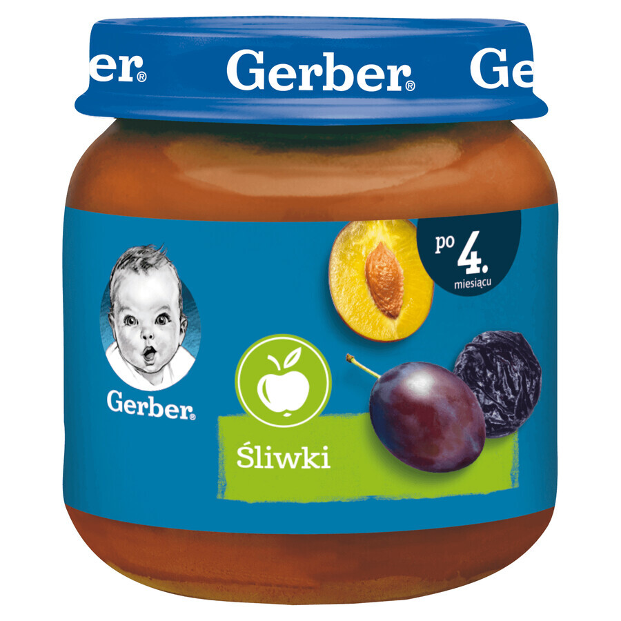 Gerber dessert, pruimen, na 4 maanden, 125 g