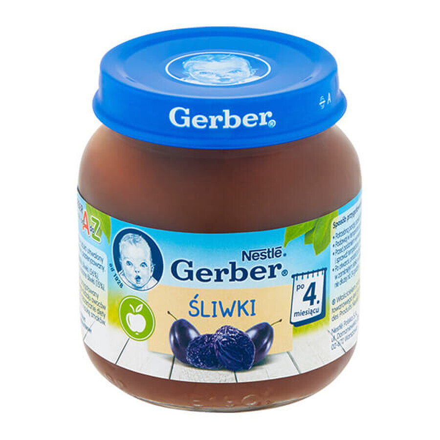 Gerber dessert, pruimen, na 4 maanden, 125 g