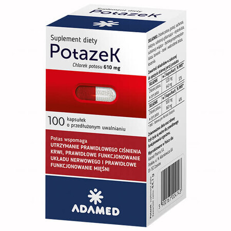 Potazek, 100 capsule cu eliberare prelungită