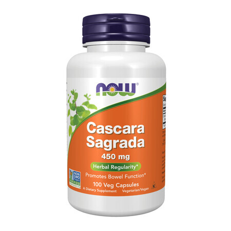 Now Foods Cascara Sagrada, Amerikaanse duindoorn, 100 capsules