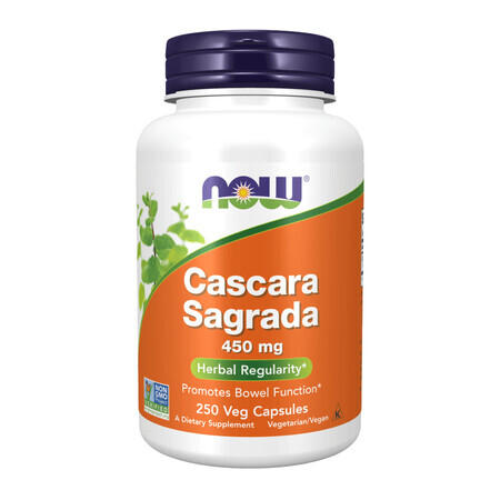 Now Foods Cascara Sagrada, Amerikaanse duindoorn, 250 capsules