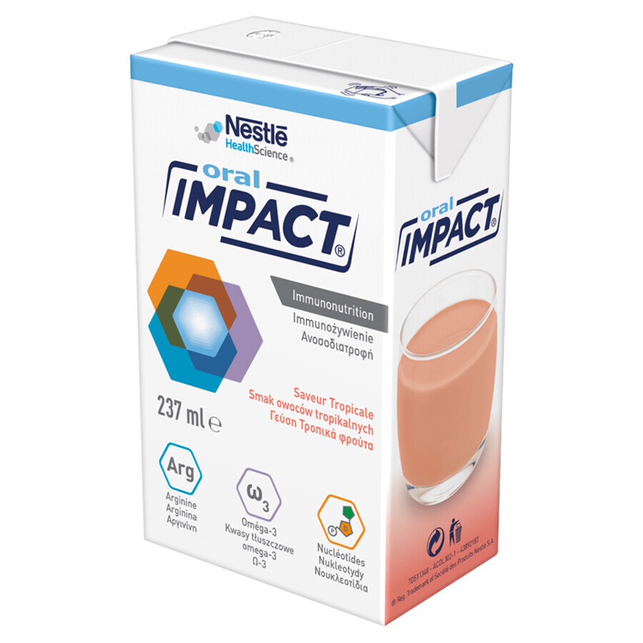 Impact Oral, voedingspreparaat, tropische vruchtensmaak, 3 x 237 ml