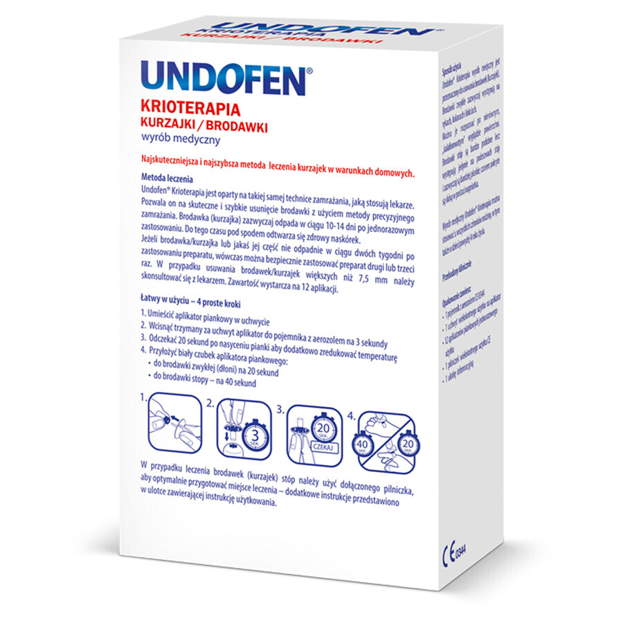 Undofen Cryotherapy, spray for warts and warts, 50 ml