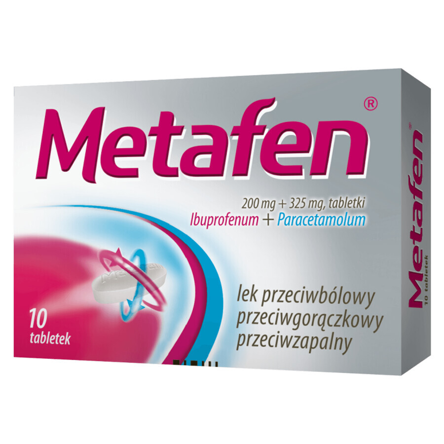 Metafen 200 mg + 325 mg, 10 tabletten