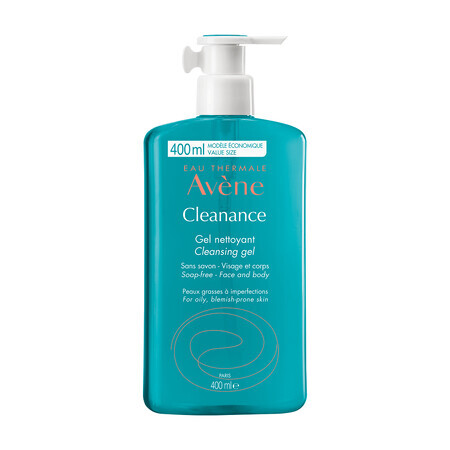 Gel nettoyant pour peaux grasses à tendance acnéique Cleanance, 400 ml, Avène