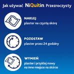 NiQuitin Transparent 21 mg/24 h, sistem transdermic, plasture, 7 bucăți