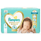 Pampers Premium Care, diapers size 0, up to 3 kg, 30 pcs