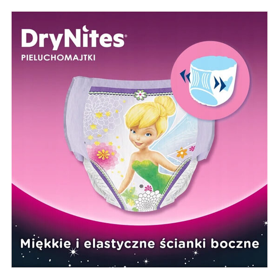 Huggies DryNites Girls Nightwear for Girls, 4-7 Years, 17-30kg, 10 Pack