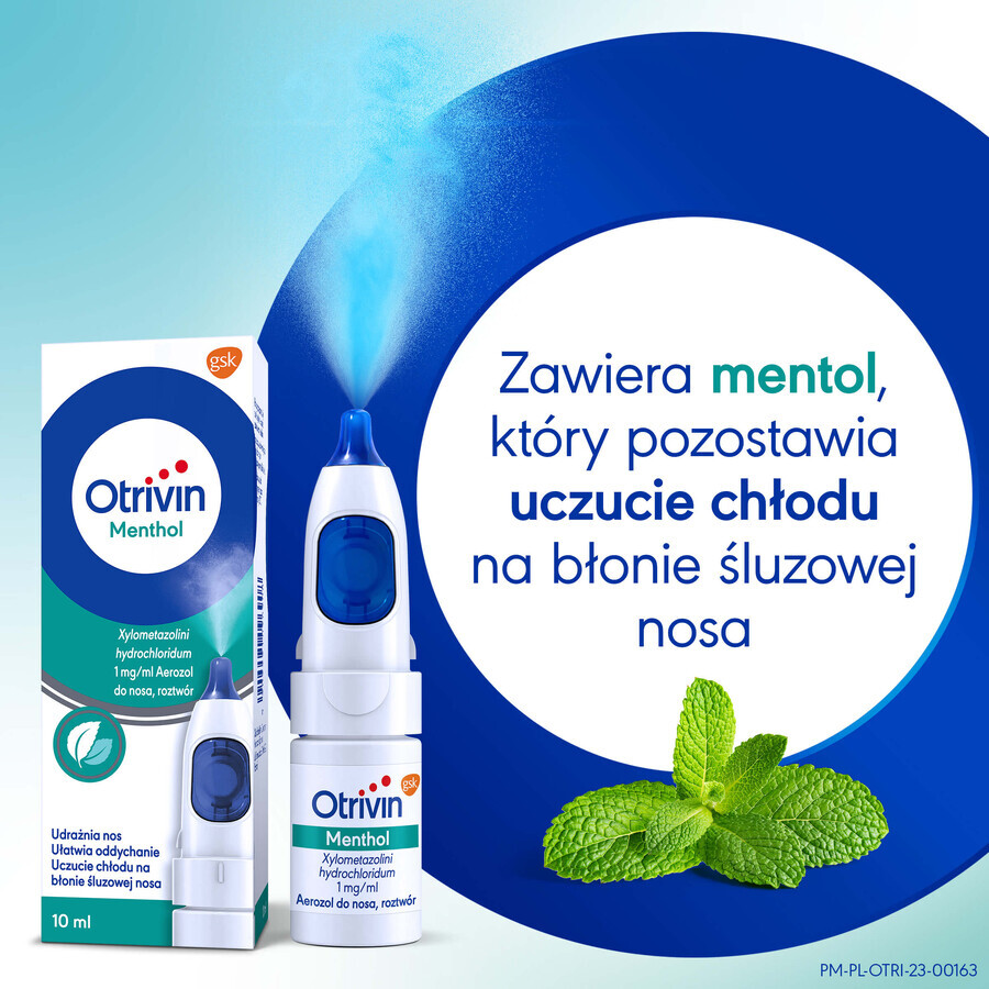 Otrivin Menthol 1 mg/ml, neusspray, 10 ml