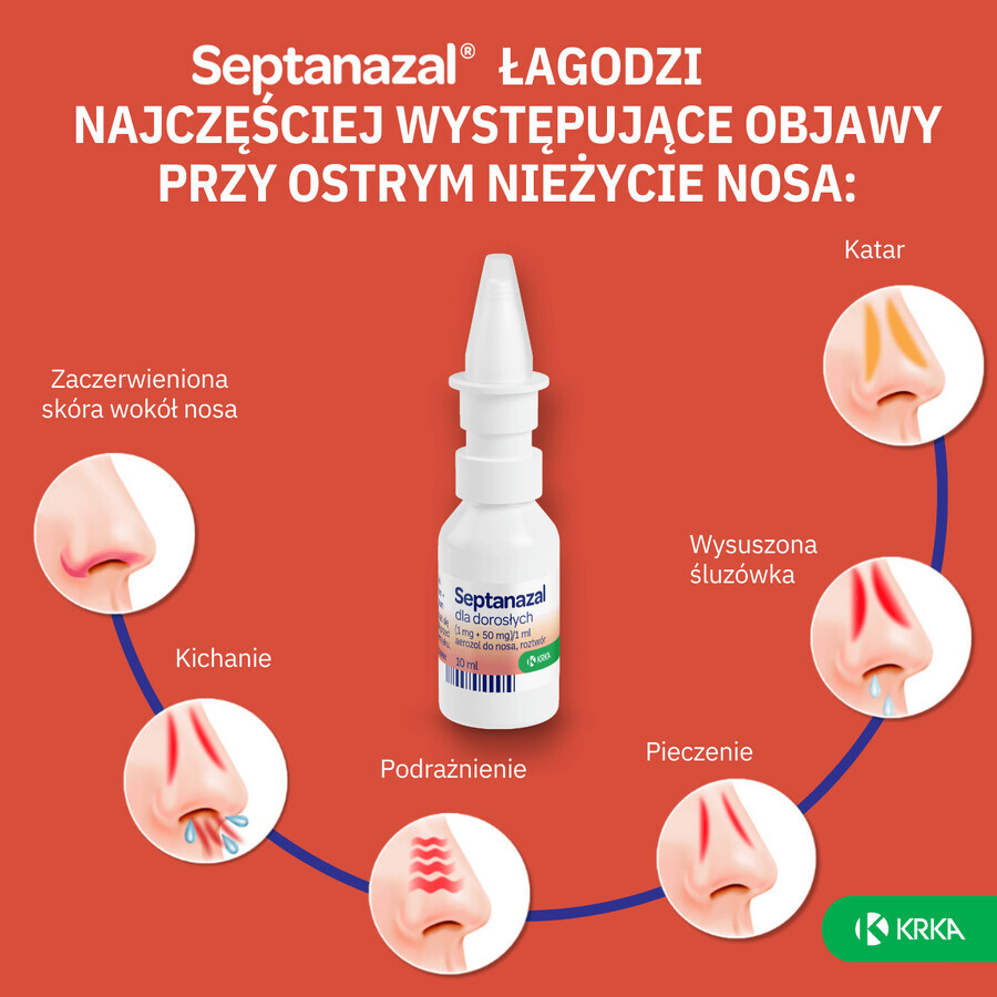 SeptaNazal voor volwassenen (1 mg + 50 mg)/ ml, neusspray, 10 ml