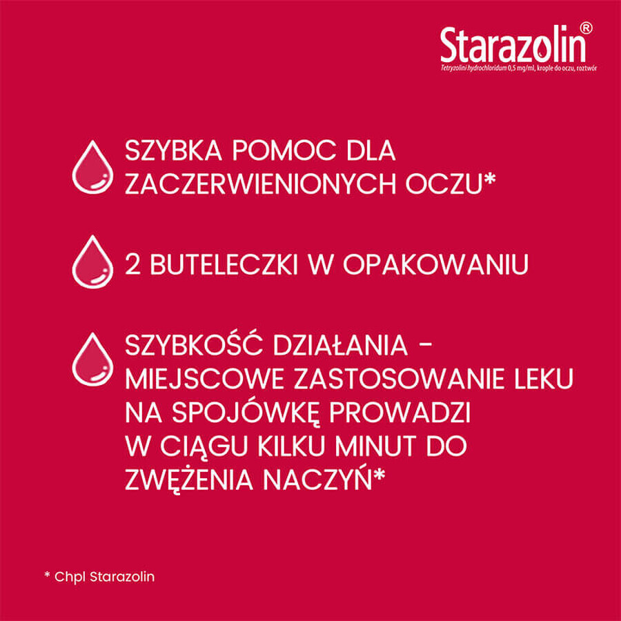 Starazolin 0,5 mg/ml, collyre, 2x5 ml