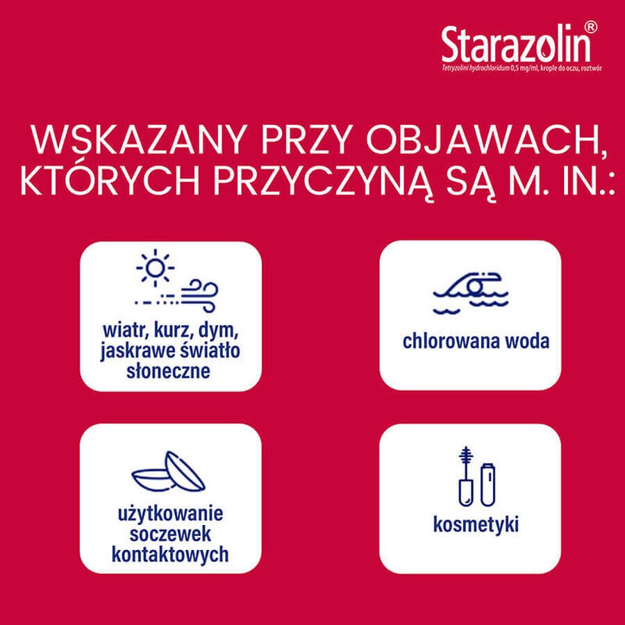 Starazolin 0,5 mg/ml, collyre, 2x5 ml