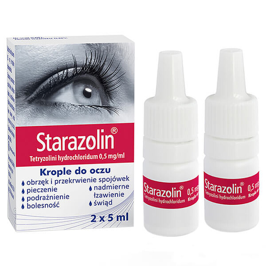 Starazolin 0,5 mg/ml, collyre, 2x5 ml