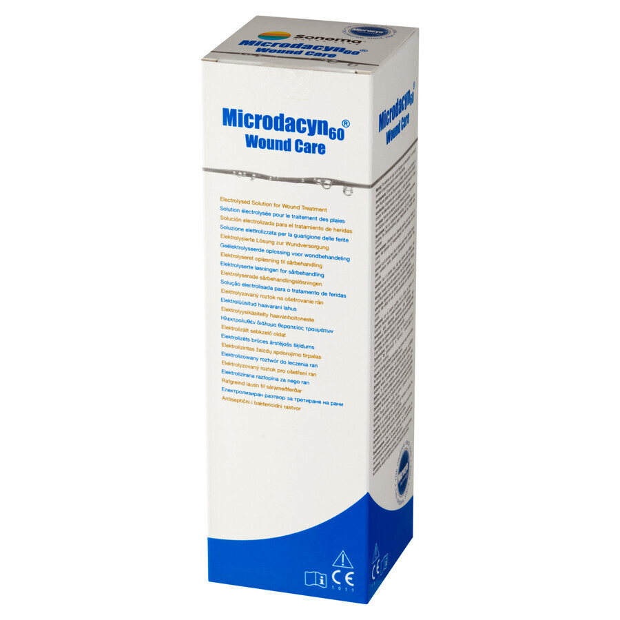 Microdacyn 60 Wondverzorging, geëlektrolyseerde wondverzorgingsoplossing, 500 ml