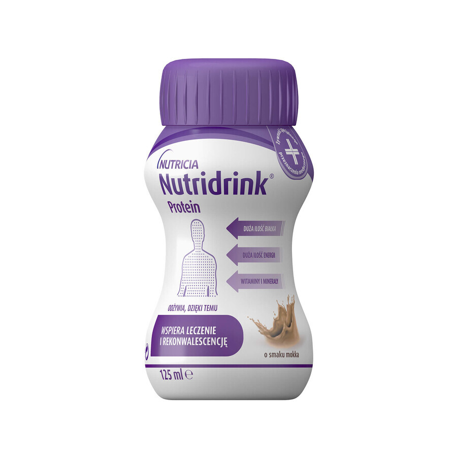 Nutridrink Eiwit, voedingspreparaat, mokkasmaak, 4 x 125 ml