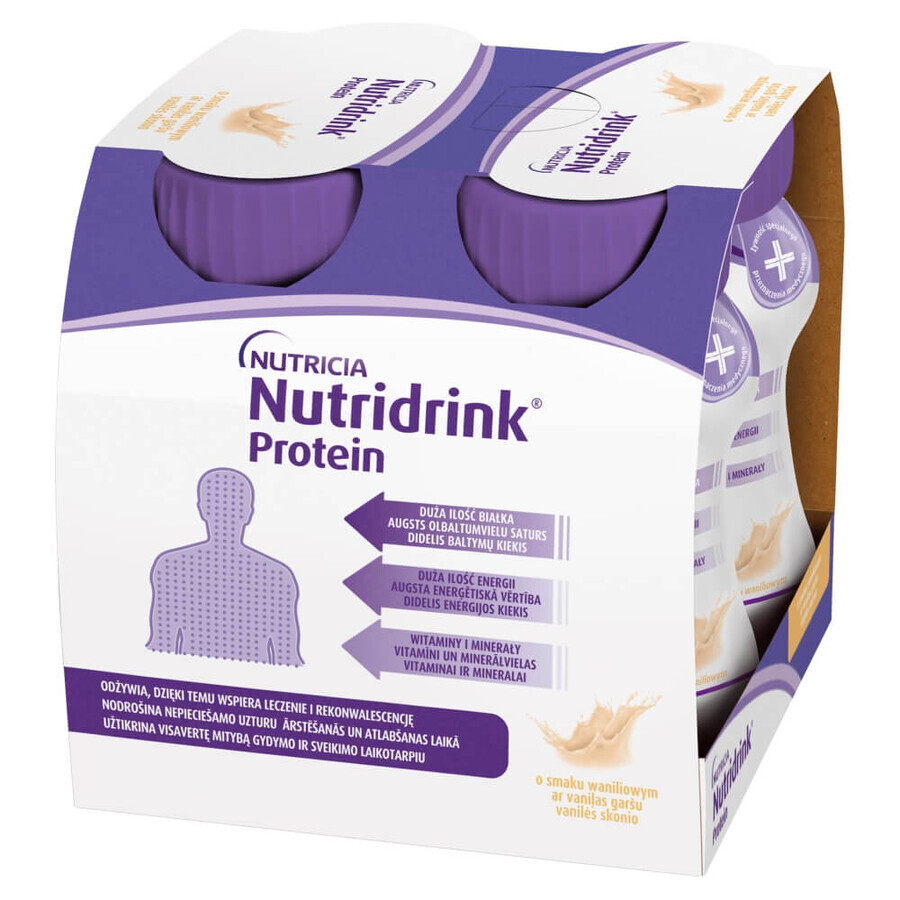 Nutridrink Protein, vanilla flavor, 4 x 125 ml