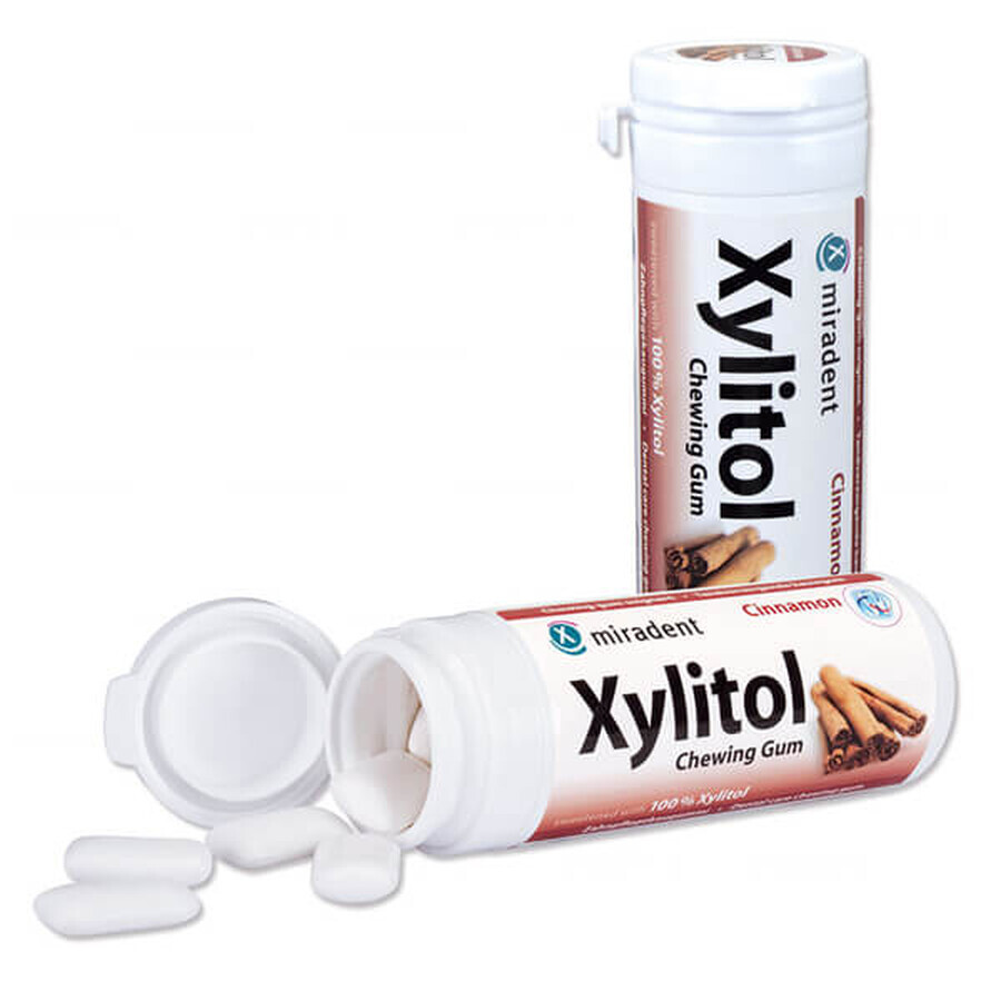 Miradent Xylitol, kauwgom met xylitol, kaneelsmaak, 30 stuks